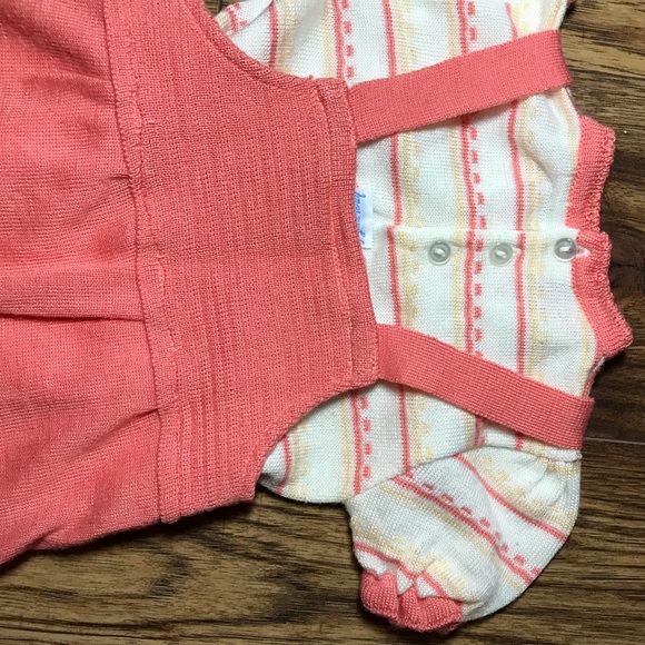 Vintage overalls short sleeve sweater jumper outfit embroidered - Picture 6 of 7